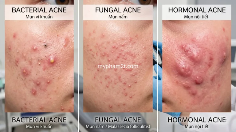 Phân Biệt Mụn Nội Tiết, Mụn Vi Nấm, Mụn Vi Khuẩn &Amp;Amp; Thiết Kế Liệu Trình Điều Trị Mụn