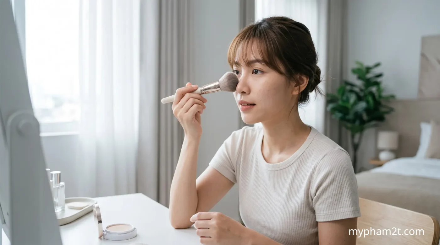 Cách Phủ Phấn Kiềm Dầu Tự Nhiên Lâu Trôi Cho Da Dầu 1 Hướng Dẫn Cách Phủ Phấn Kiềm Dầu Tự Nhiên Mỏng Nhẹ
