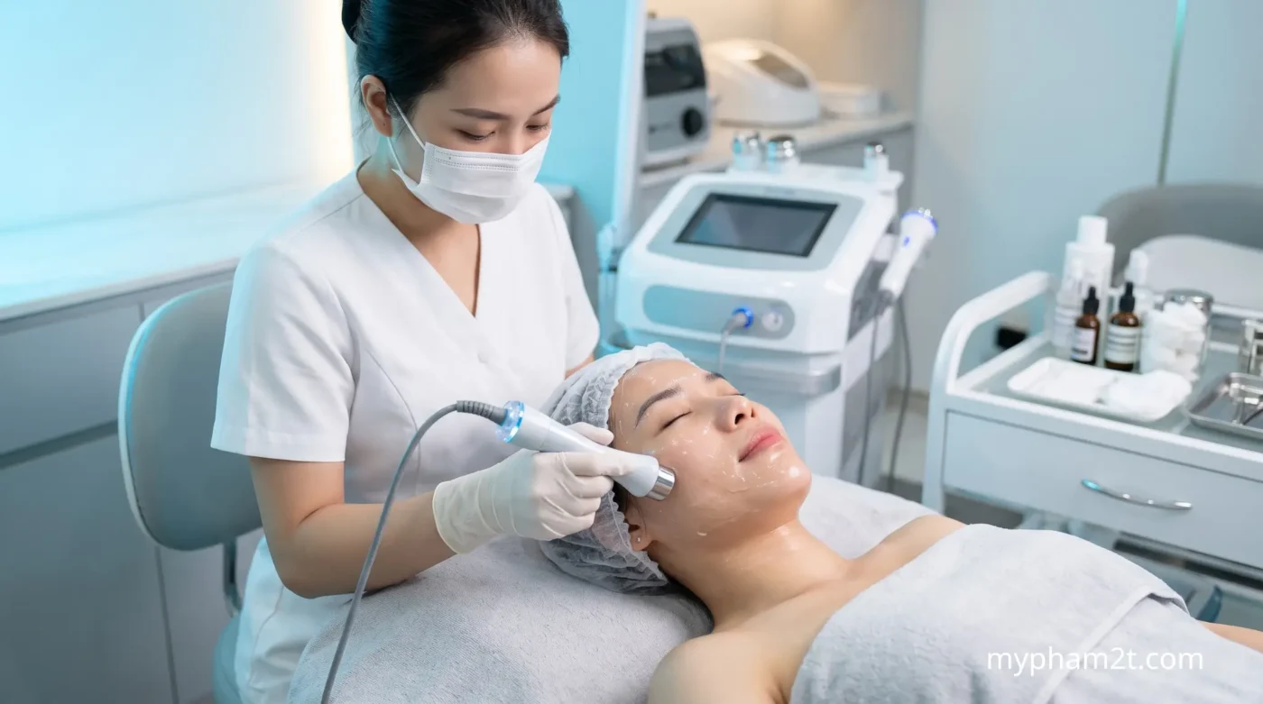 Kỹ Thuật Viên Điện Di Tinh Chất Trong Liệu Trình Trẻ Hóa Da Tại Spa