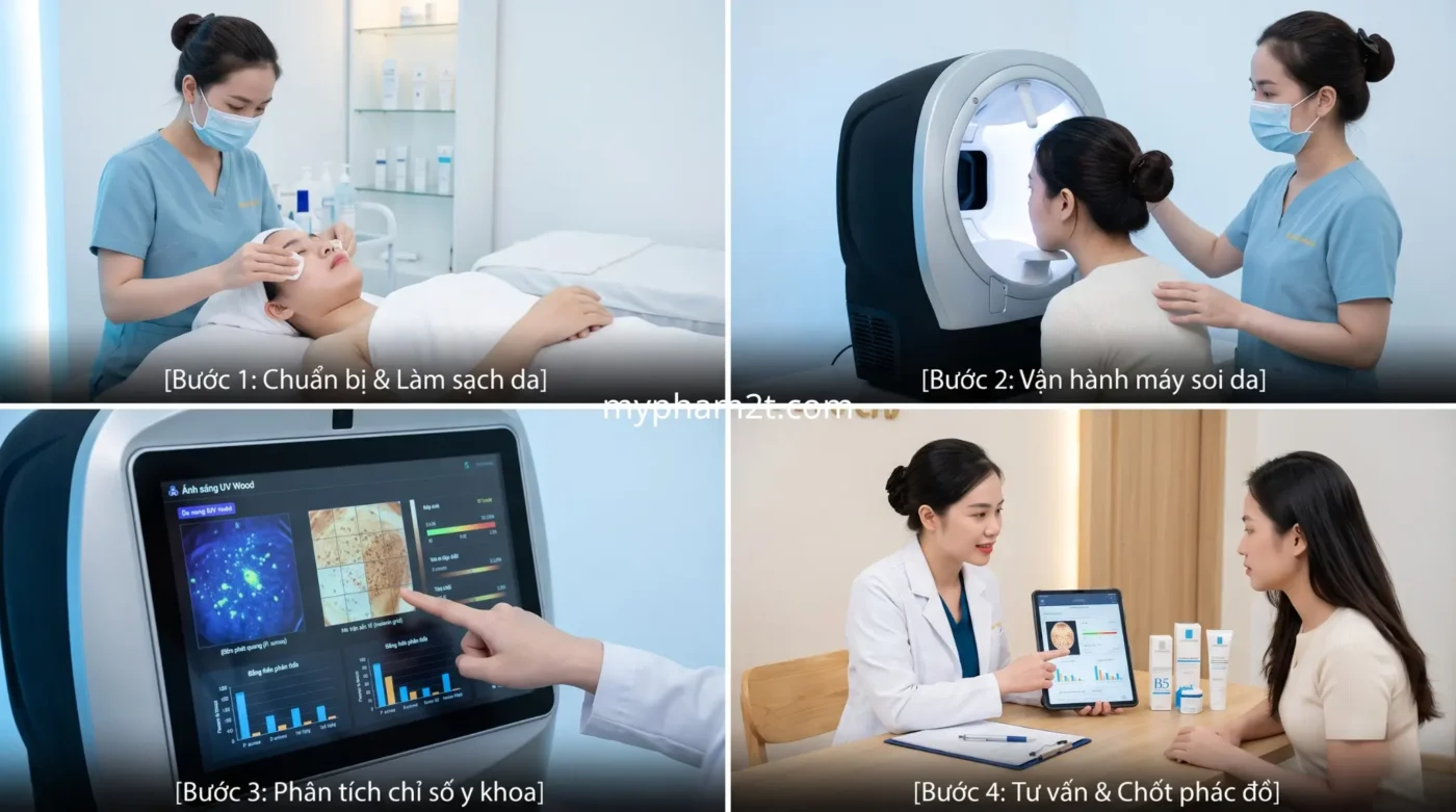Quy Trình 4 Bước Soi Da, Phân Tích Tình Trạng Da Chuẩn Y Khoa Giúp Chốt Liệu Trình Thành Công
