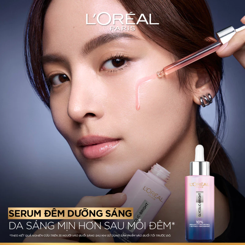 Serum Ngừa Lão Hóa Nào Tốt? 5 Bước Chọn Đúng Cho Da 3 Serum Đêm Dưỡng Sáng Da Ngừa Lão Hóa L'Oréal Paris GlycolicBright 10% Giúp Da Sáng Mịn