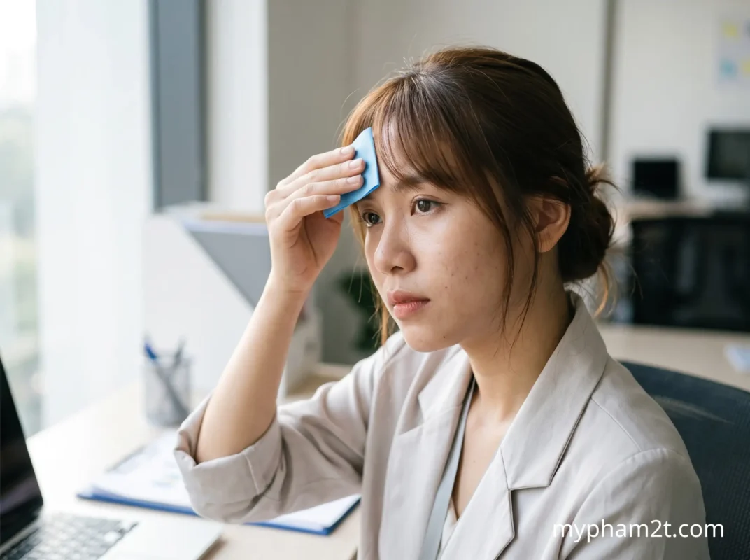 Cách Xử Lý Lớp Nền Bị Xuống Tông, Mốc Giữa Ngày Hiệu Quả 2 Sử Dụng Giấy Thấm Dầu Nhẹ Nhàng Chấm Lên Vùng Chữ T Để Hút Bã Nhờn